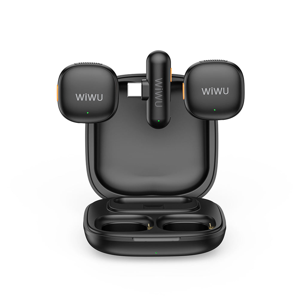 Wiwu Wi-WM006 2in1 Type-C Portlu Yapay Zeka Destekli ANC Özellikli Kablosuz Yaka Mikrofonu Wiwu Wi-WM006 2in1 Type-C Portlu Yapay Zeka Destekli ANC Özellikli Kablosuz Yaka Mikrofonu